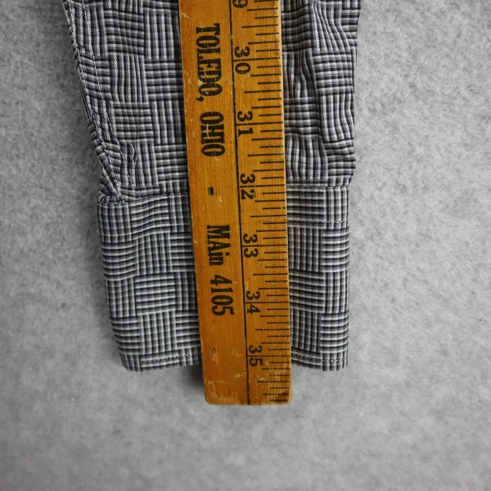 Touch by Ballin Shirt Mens Large L Geometric Basketweave Gray Button Long Sleeve
